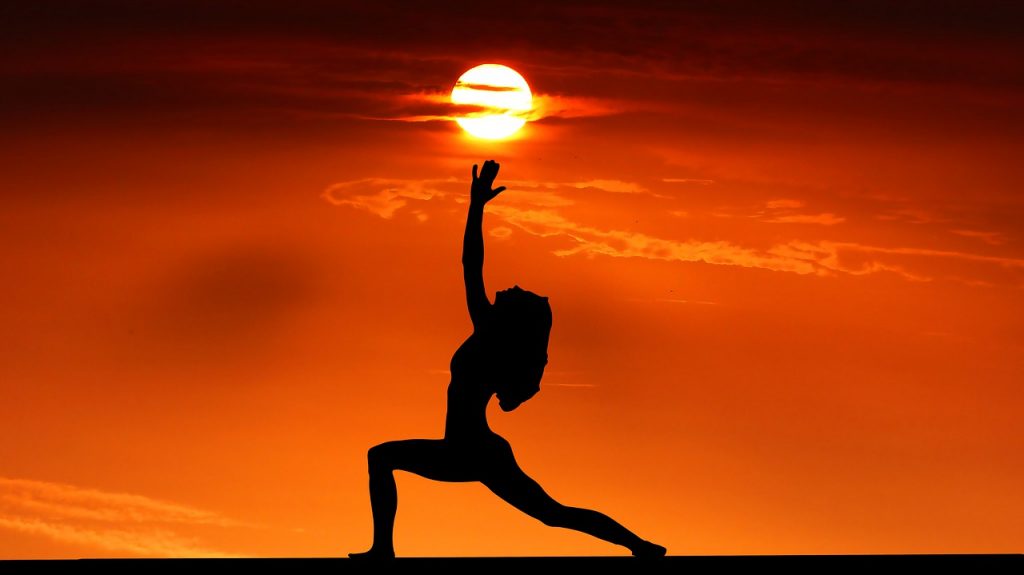 sunset, yoga, zen